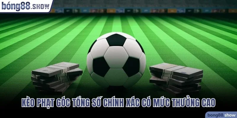 Kèo phạt góc tổng số chính xác có mức thưởng cao